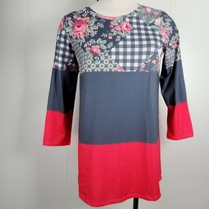 NWT Nanu 3/4 sleeve tunic shirt